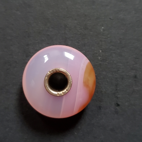 Trollbeads Pink Striped Agate Bead - Picture 4 of 4